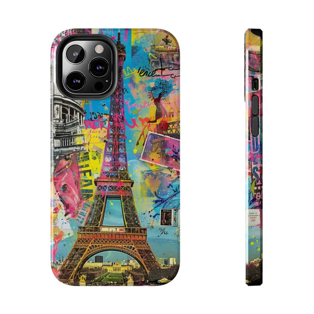 Paris Street Art Collage Tough Phone Case LavenderCeleste