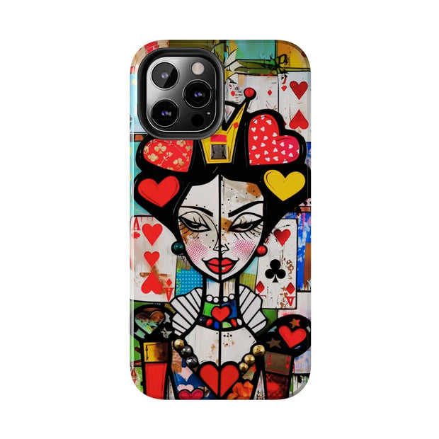 Queen of Hearts Pop Art Tough Phone Case LavenderCeleste