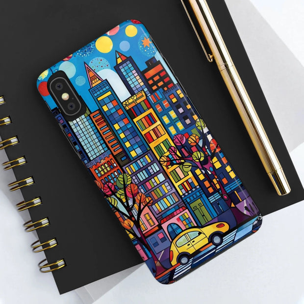 Upper Eastside NYC Pop Art Tough Phone Case LavenderCeleste