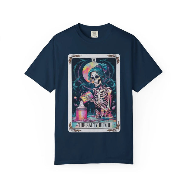 The Salty Bitch Skeleton Tarot Comfort Colors Tee LavenderCeleste