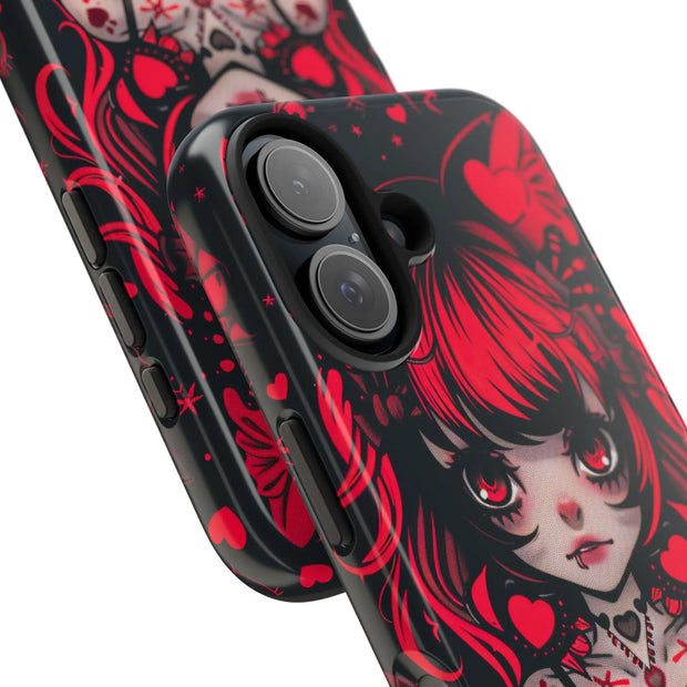 Kawaii Gothpunk Red Heart Tough Phone Case