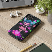 Kawaii Gothic Succubus Neon Heart Tough Phone Case
