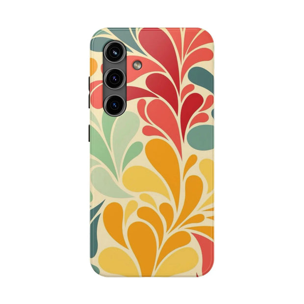 Vintage Retro 70s Abstract Groovy Tough Phone Case LavenderCeleste