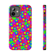 Retro Kawaii Bright Floral Pattern Tough Phone Case