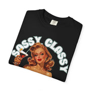 Sassy Classy & A Bit Bad-Assy Retro Pinup Tee LavenderCeleste