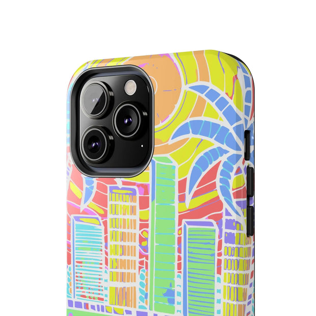 South Beach Miami Mosaic Art Tough Phone Case LavenderCeleste