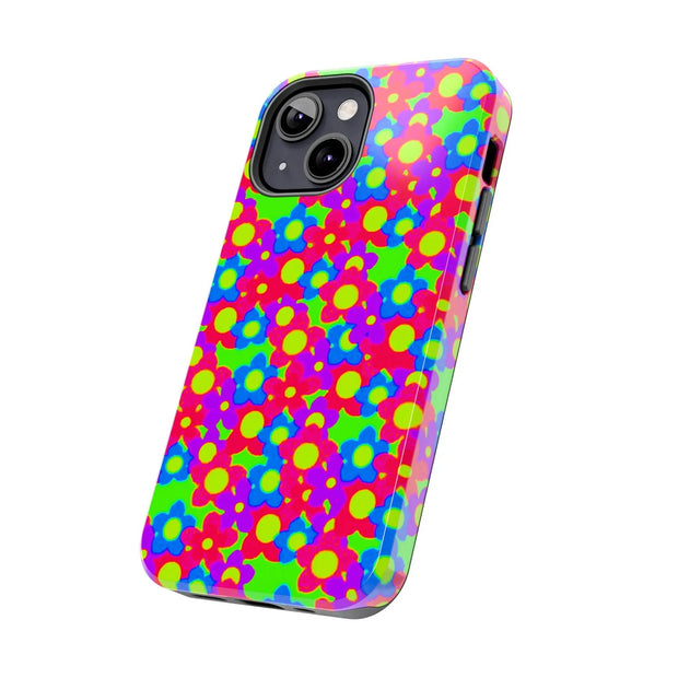 Retro Kawaii Bright Floral Pattern Tough Phone Case