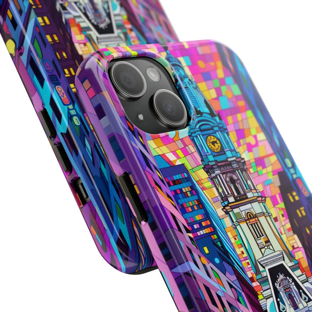 Philadelphia Pop Art Skyline Tough Phone Case LavenderCeleste