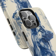 Blue Toile German Shepherd Scenic Tough Phone Case LavenderCeleste