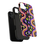 Groovy Mushroom Rainbow Tough Phone Case LavenderCeleste
