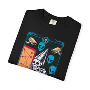 The Conspiracy Theorist Skeleton Tarot Comfort Colors Tee LavenderCeleste