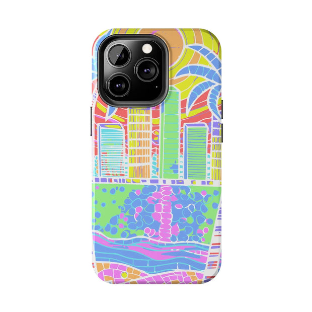 South Beach Miami Mosaic Art Tough Phone Case LavenderCeleste