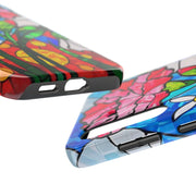 January Carnation Stained Glass Birth Flower Tough Phone Case