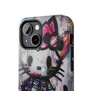Goth Street Cat Pop Art Graffiti Tough Phone Case LavenderCeleste