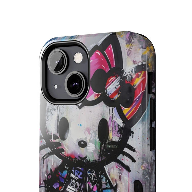 Goth Street Cat Pop Art Graffiti Tough Phone Case LavenderCeleste