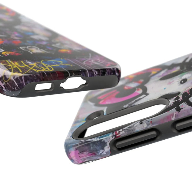 Goth Street Cat Pop Art Graffiti Tough Phone Case LavenderCeleste