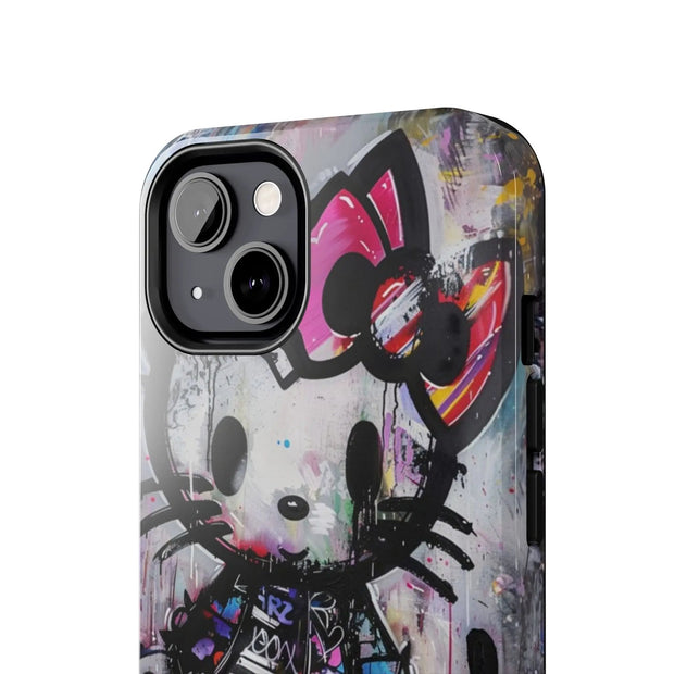 Goth Street Cat Pop Art Graffiti Tough Phone Case LavenderCeleste