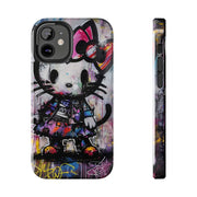 Goth Street Cat Pop Art Graffiti Tough Phone Case LavenderCeleste