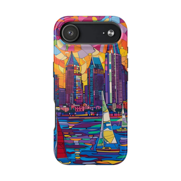 San Diego Skyline Pop Art Tough Phone Case LavenderCeleste