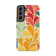 Vintage Retro 70s Abstract Groovy Tough Phone Case LavenderCeleste