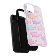 Pastel Shark Pattern Tough Phone Case Printify