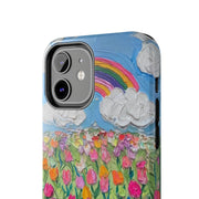 Rainbow Tulip Field Tough Phone Case LavenderCeleste