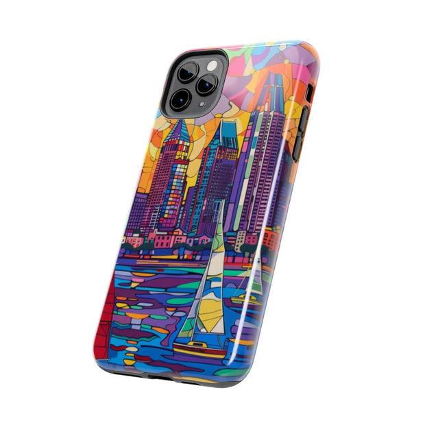 San Diego Skyline Pop Art Tough Phone Case LavenderCeleste