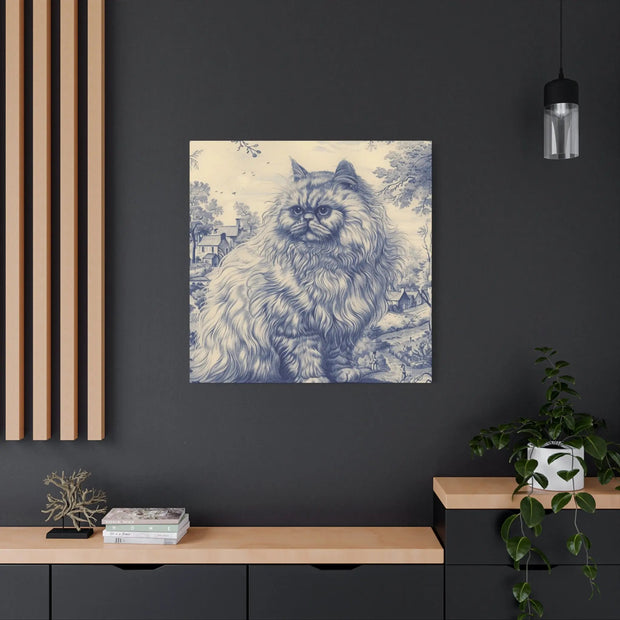 Persian Cat Canvas by Jouy Matte Canvas Art LavenderCeleste