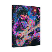 Electric Purple Guitar Legend Matte Canvas Art Printify