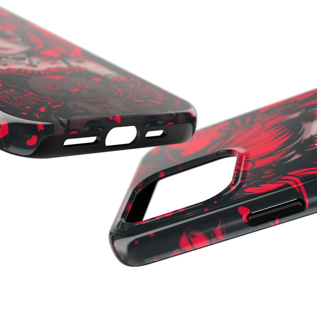 Kawaii Gothpunk Red Heart Tough Phone Case