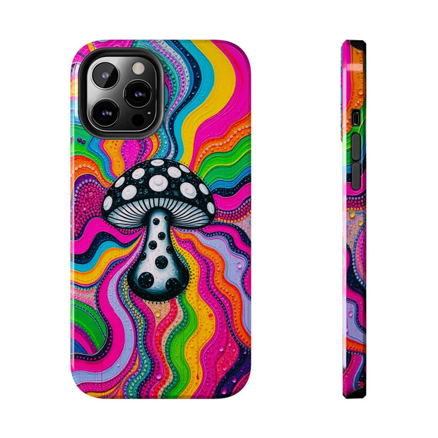 Psychedelic Rainbow Mushroom Art – Trippy Tough Case Printify