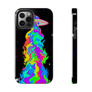 Psychedelic Neon UFO Abduction Tough Phone Case LavenderCeleste