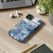 San Francisco Toile de Jouy Scenic Tough Phone Case LavenderCeleste