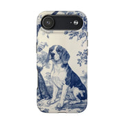 Blue Toile Beagle Country Scenic Tough Phone Case LavenderCeleste