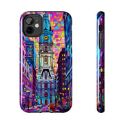 Philadelphia Pop Art Skyline Tough Phone Case LavenderCeleste