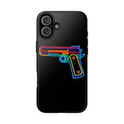 Neon Rainbow Gun Tough Phone Case – Bold Retro Vaporwave Aesthetic Printify