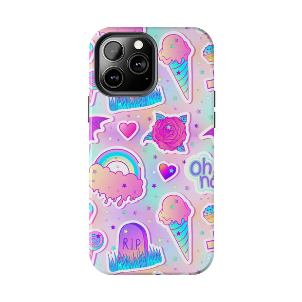 Pastel Goth Kawaii Graveyard Tough Phone Case LavenderCeleste