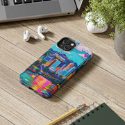 Los Angeles Hollywood Skyline Tough Phone Case – Vibrant Pop Art City Design - LavenderCeleste