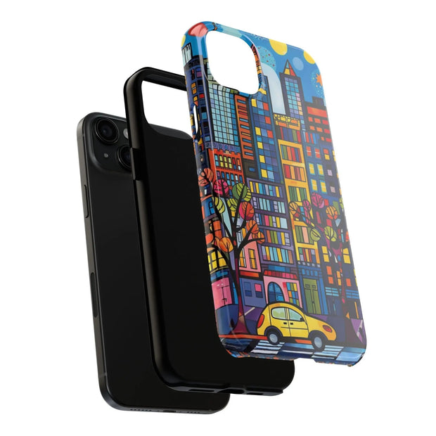 Upper Eastside NYC Pop Art Tough Phone Case LavenderCeleste