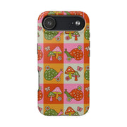 Retro Groovy Snail and Mushroom Tough Phone Case LavenderCeleste