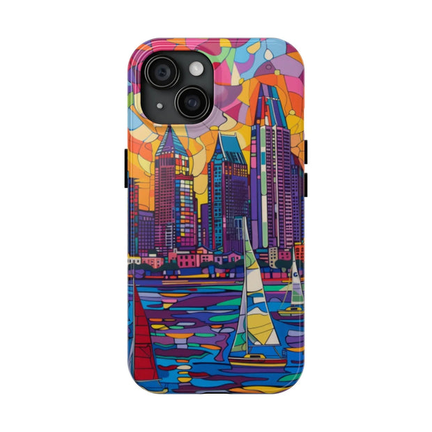 San Diego Skyline Pop Art Tough Phone Case LavenderCeleste
