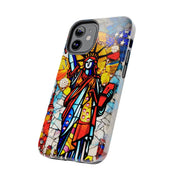 Statue of Liberty Mosaic Art Tough Phone Case LavenderCeleste