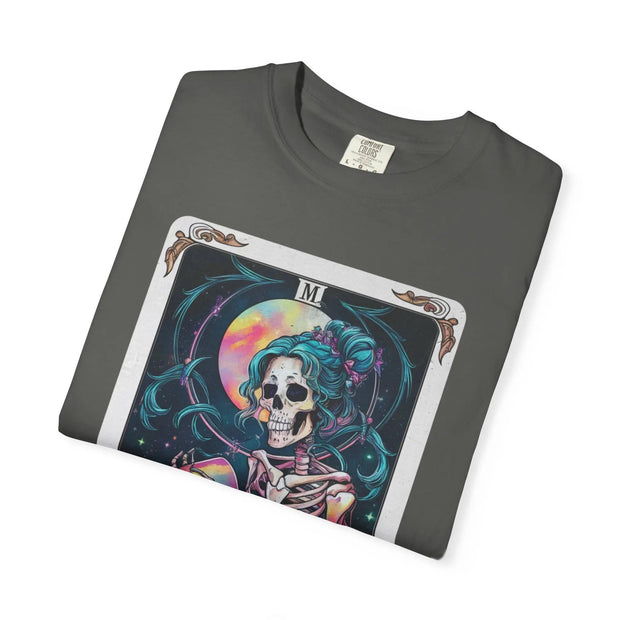 The Salty Bitch Skeleton Tarot Comfort Colors Tee LavenderCeleste