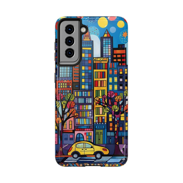 Upper Eastside NYC Pop Art Tough Phone Case LavenderCeleste