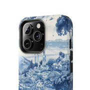 San Francisco Toile de Jouy Scenic Tough Phone Case LavenderCeleste