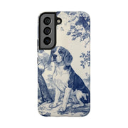 Blue Toile Beagle Country Scenic Tough Phone Case LavenderCeleste