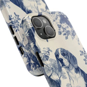 Blue Toile Beagle Country Scenic Tough Phone Case LavenderCeleste
