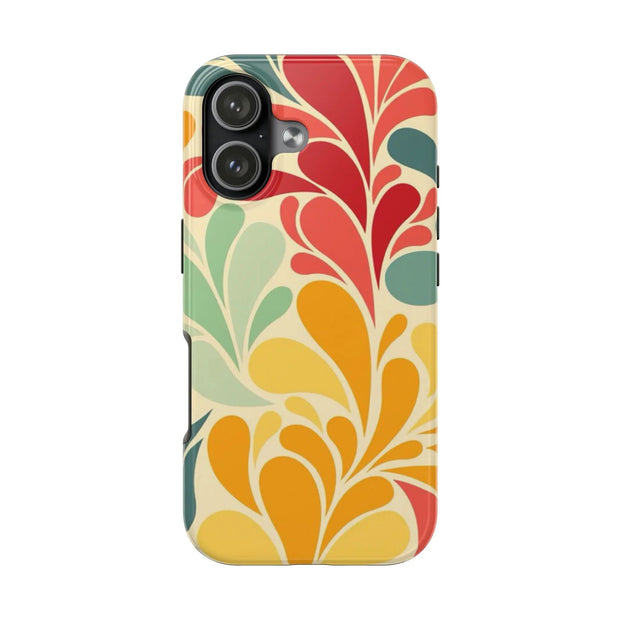 Vintage Retro 70s Abstract Groovy Tough Phone Case LavenderCeleste