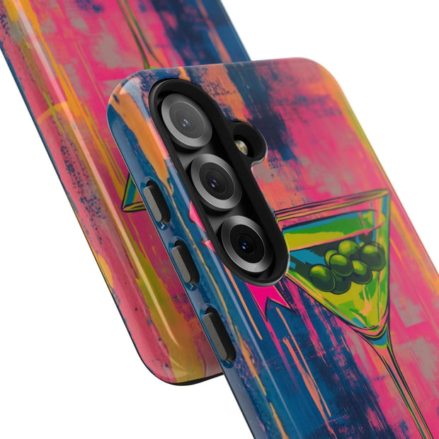 Neon Martini Pop Art Tough Phone Case Printify