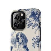 Blue Toile Beagle Country Scenic Tough Phone Case LavenderCeleste